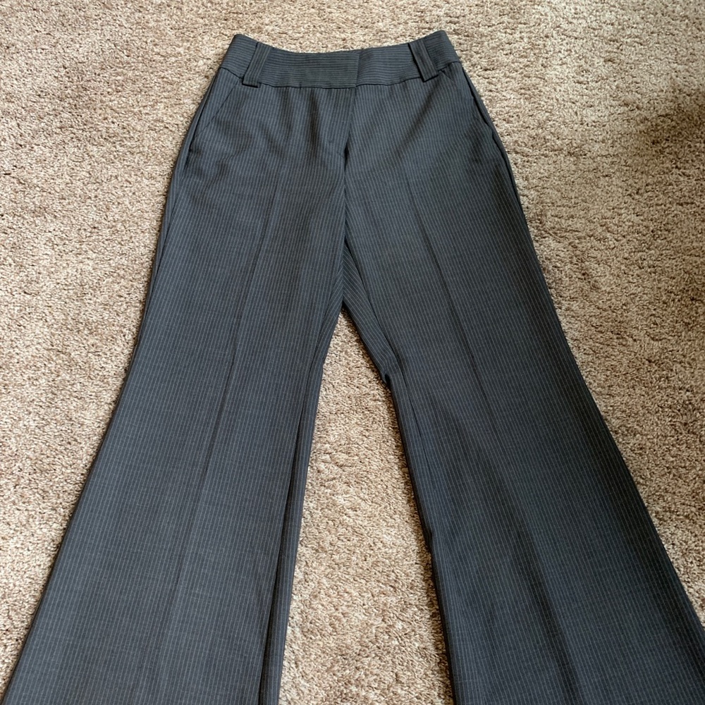 Express High Waist Wide Leg Pinstripe Slacks